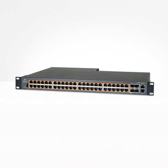 Switch PoE inteligente / cnMatrix EX2052R-P / PoE+ / 48 puertos x 1 Gps / 4 SFP+, fuente de alimentación extraíble