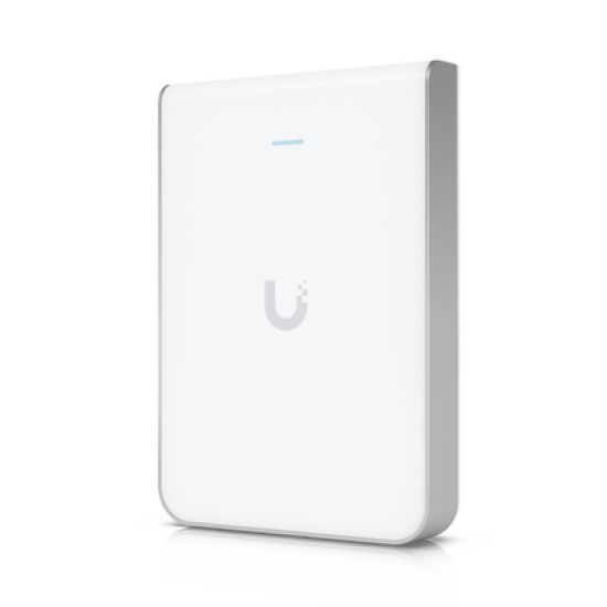 Access Point UniFi U6 In Wall/Montaje p/pared, WIFI 6 2.4 Y 5 Ghz, hasta 5.3 Gbps, 1 pto PoE In, 4 ptos secundarios (1 PoE Out)