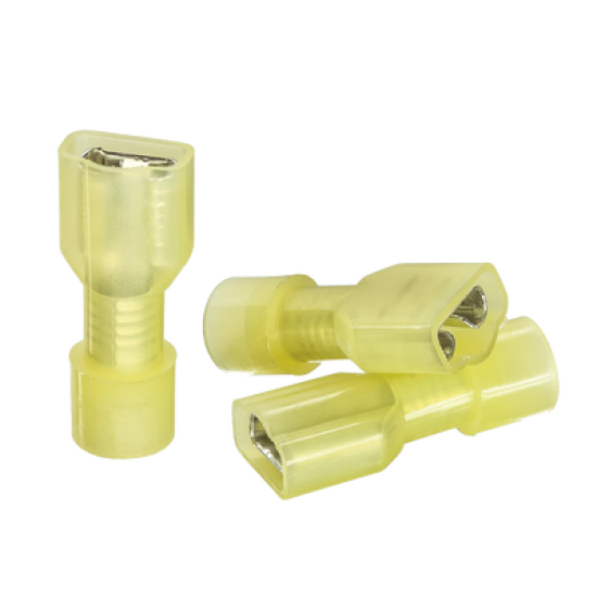 Terminal hembra aislada completa / para cables 12-10 AWG / Para baterías con terminal F1 / Paquete de 25 piezas