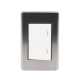 Apagador Doble de 10 A/ 127 V CA ~ 60 Hz /  Placa de Acero.