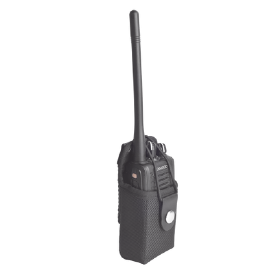 Funda Reforzada de Nylon para Cinturón con Correa y Boche Frontal, Estándar en la Mayoría de los Radios IC, TK, NX, etc.