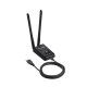 Adaptador de alta potencia USB  inalámbrico/ WiFi N 300 Mbps / Frecuencia de 2.4 GHz / 2 Antenas Externas de 5 dBi / Compatibilidad Windows y Linux