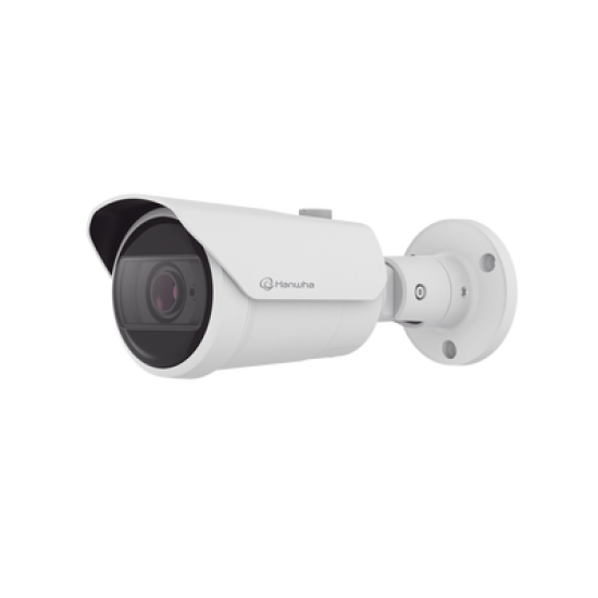 Camara Bala IP 8MP con funciones IA / Lente Motorizado 3.2 a 10.2 mm / WDR 120dB / H.265 / RanuraSD / Protección IP66 IK10 / IR 30m