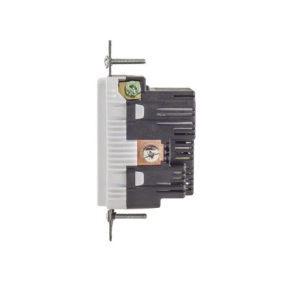 Contacto Dúplex con 2 Puertos USB, 15A 125V, 2 Polos, 3 Hilos, Color Blanco. 