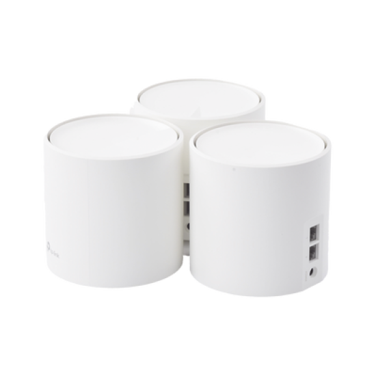 Kit 3 Routers Inalámbricos MESH Interior para Hogar / Doble Banda Wi-Fi 6 AX1800 Mbps / 2 Puerto Gigabit WAN/LAN / 2 Antenas Internas / Administración Mediante la App Deco (iOS, Android) / Protección HomeShield