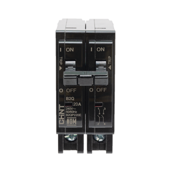 Interruptor Termomagnético Enchufable, Serie: B2Q, 2P, 15A, 240V  (SKU:1002278)
