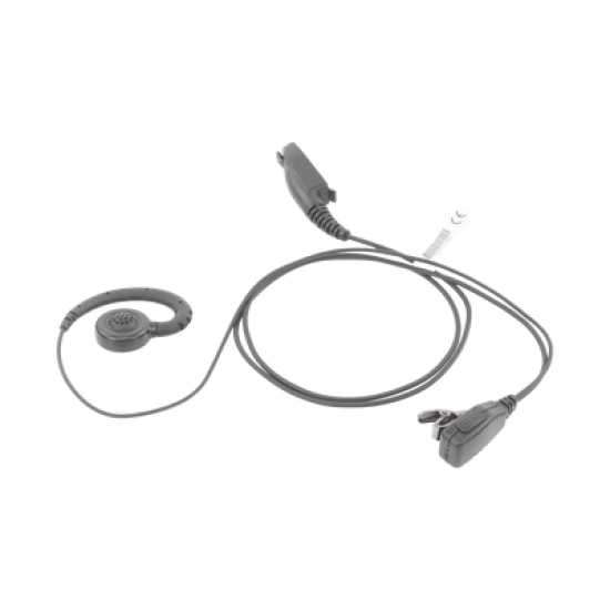 Micrófono de solapa con audífono ajustable al oído para HYT TC-610P/TC-780