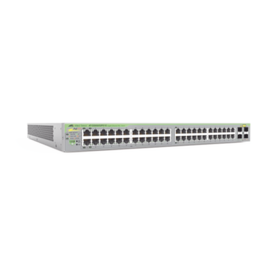 Gigabit webSmart switch, 48 Puertos Totales, 24c/PoE+ 10/100/1000T, 4 Puertos SFP