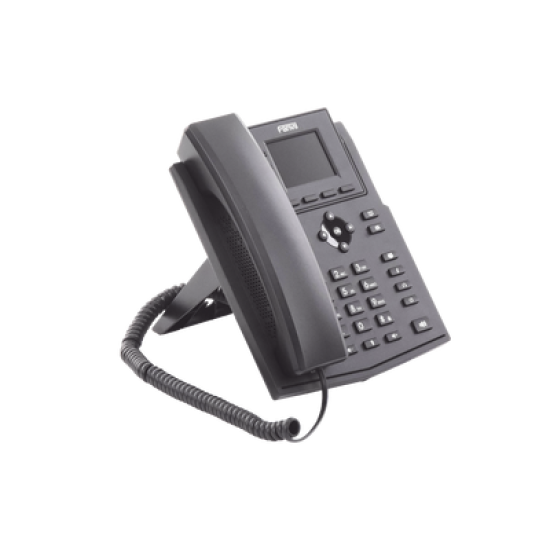 Teléfono IP Wi-Fi empresarial para 4 líneas SIP con pantalla LCD de 2.4 pulgadas a color, Opus y conferencia de 3 vías, PoE.