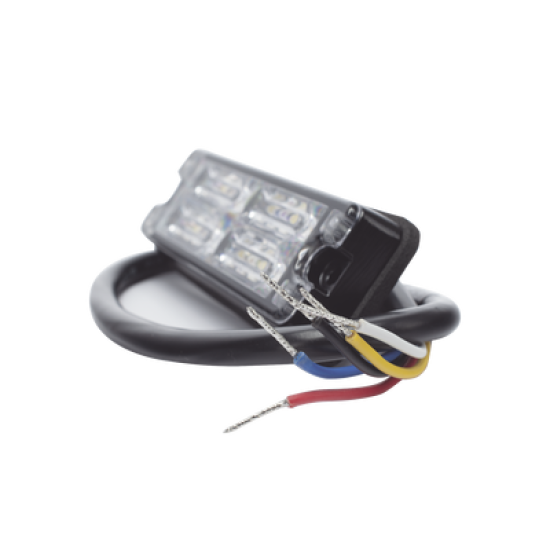 Luz Perimetral, 12 LED Ultra Brillantes, Color Rojo / Claro