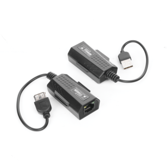Kit extensor USB por cable UTP Cat 5 / 5e / 6 para Distancias de Hasta 50 Metros / Versión 2.0 