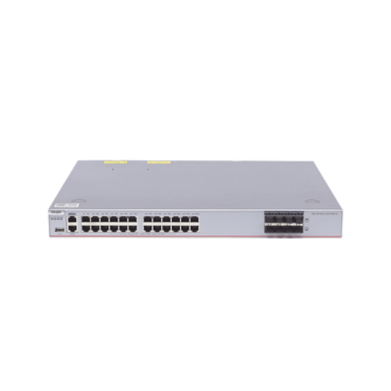 Switch Core Administrable Capa 3 con 24 puertos Gigabit + 8 SFP+ para fibra 10Gb, gestión gratuita desde la nube.