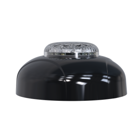 Estrobo Oculto de 12 LED, Brida negra, 12 Vcd, Rojo/Azul, Lente transparente