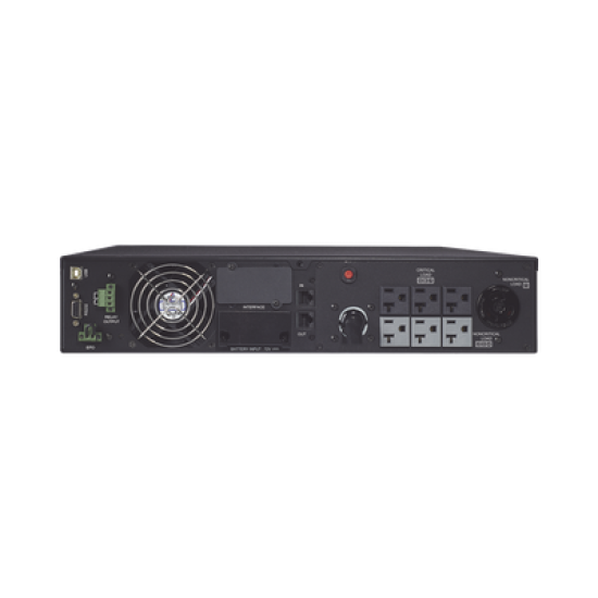 UPS de 2200 VA/1800 W, Online Doble Conversión, Entrada 120 Vca NEMA 5-20P, Onda Senoidal Pura, Rack o Torre de 2 UR, Con 6 NEMA 5-20R y 1 NEMA L5-20R