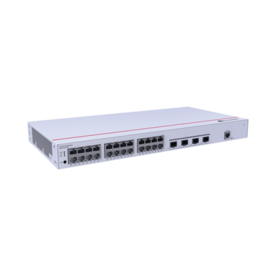 Switch de Distribución/Core Gigabit Administrable  Capa 3 / 24 puertos 10/100/1000 Mbps  / 4 Puertos 1GE SFP Uplink / ERPS / Rutas Estáticas / iStack / Administración Nube Gratis