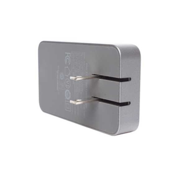 Cargador Ultra Slim 65W Nexode Pro| Diseño de Pared Plano | 3 Puertos de Carga Rápida | 2 USB-C | 1 USB-A | Tecnología GaNInfinity | PD3.1 de 65W / QC4.0 | Tecnología de Protección Térmica | Optimiza la Carga | Ca