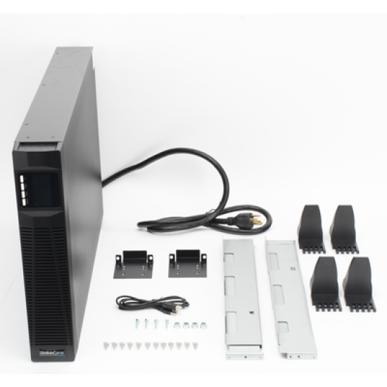UPS de 3000VA/2700W / Topología On-Line Doble Conversión con Baterías Internas / Entrada y Salida de 120 Vca  / Pantalla LCD Configurable / Formato Rack o Torre / 8 Salidas