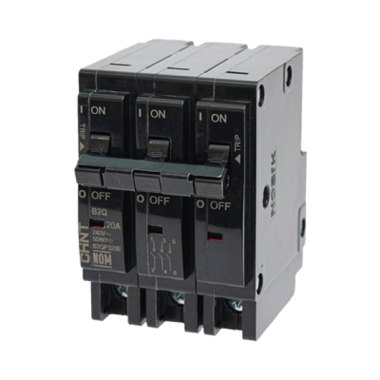 MCB - Interruptor Termomagnético Enchufable, Serie: B2Q, 3P, 15A, 240V (SKU:1002294)