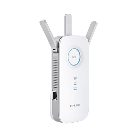 Repetidor / Extensor de Cobertura WiFi AC, 1750 Mbps, doble banda 2.4 GHz y 5 GHz, con 1 puerto 10/100/1000 Mbps, 3 antenas externas