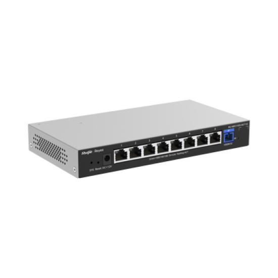 e-Lighten ONU / Switch Hibrido, Capa 2 con un Puerto PON 1G y 8 Puertos Ethernet 1G hasta 100 Clientes