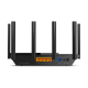 Router WiFi 6 Doble Banda / AX5400 MU-MIMO 4X4 y OFDMA / 1 puerto WAN 10/100/1000 Mbps / 4 puertos LAN 10/100/1000 Mbps / 1 puerto USB 3.0 /  6 potentes antenas / Administración App (Tether) o Página web / Protección HomeShield
