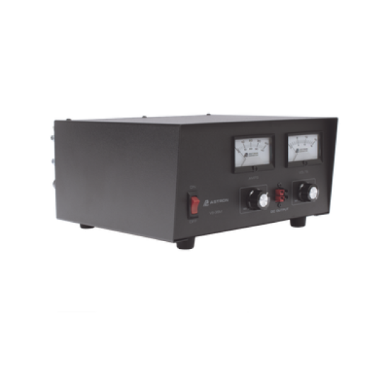 Fuente de poder 13.8Vcc, 35A, lineal, voltaje y corriente variable con medidores