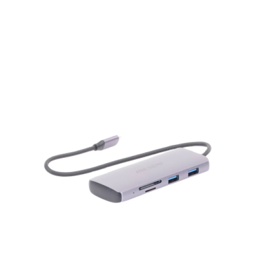 Hub (Adaptador) USB - C / 8 en 1 / 1 Salida HDMI (4K) / 1 Salida USB 2.0 / 3 Salidas USB 3.0 / 1 Salida SD (Memoria SD) / 1 Salida TF (Micro SD) / 1 Entrada USB - C (Carga Rapida / 100 Watts)