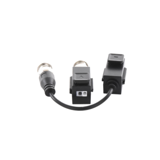 Kit de Transceptor (Balluns) TURBOHD con Boton Push / Hasta 8 MP (4K) / 100% Cobre / Soporta HD-TVI / AHD / CVI / CVBS / Audio por Coaxitron / Datos para Menu de Configurar de Cámaras 