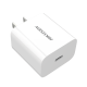 Cargador USB - C de 20 Watts / Carga Rapida / 5 VCD a 3 Amp / 9 VCD a 2.22 Amp / Compatible con Multiples Marcas
