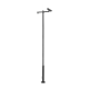 Poste Seccionado de 6 Metros / Especializado para la Instalación de Videovigilancia / Incluye Base de Cimentación y Brazo para Cámara PTZ / Color Negro