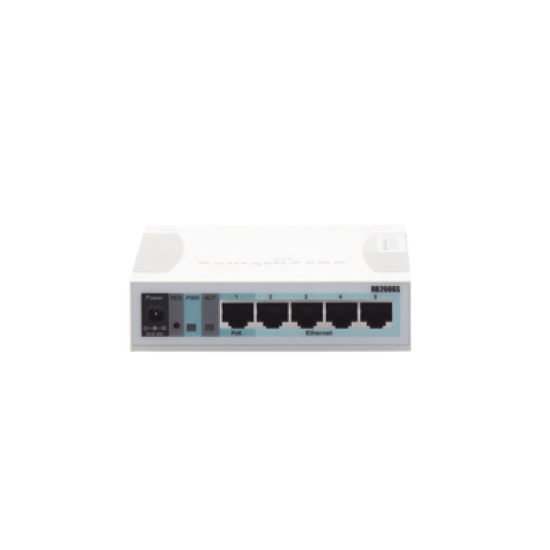 Switch Mikrotik 5 puertos Gigabit Ethernet y 1 SFP