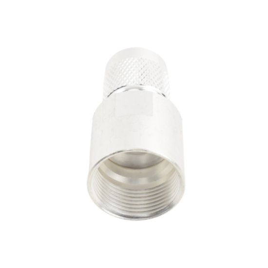 Conector TNC Macho de Rosca en 50 Ohm para cable LMR-400, 9913, 8214, CNT-400, RG8/U-SYS, RFLASH-1113, Plata/ Oro/ Teflón.