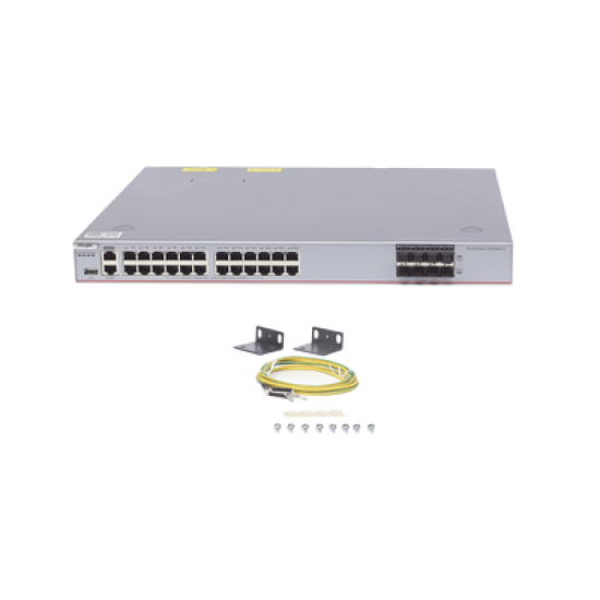 Switch Core Administrable Capa 3 con 24 puertos Gigabit + 8 SFP+ para fibra 10Gb, gestión gratuita desde la nube.