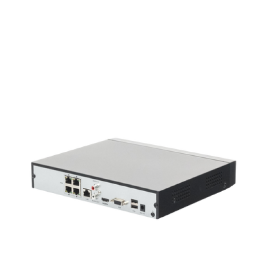 NVR 8 Megapixel (4K) (Compatible con Cámaras AcuSense) / 4 Canales IP / 4 Puertos PoE+ / 1 Bahía de Disco Duro / HDMI en 4K