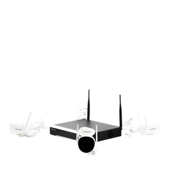 Kit IP Inalámbrico 4 Megapixel / NVR 4 Canales / 4 Cámaras Bala para Exterior / 1 HDD de 1 TB / Modo Repetidor