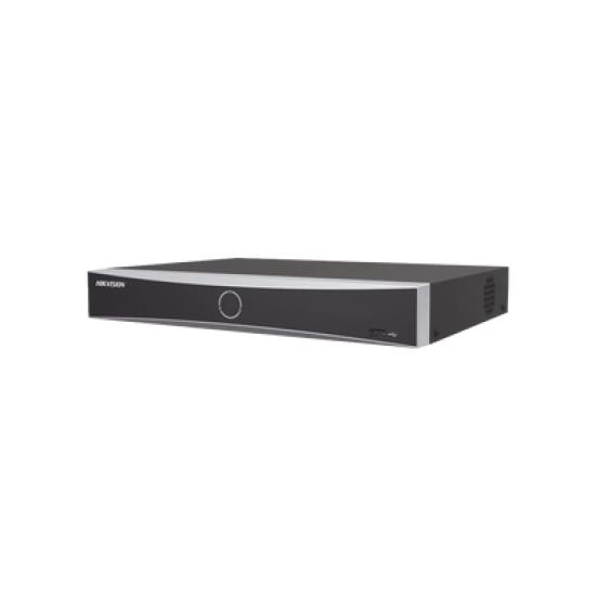 NVR 12 Megapixel (4K) / 16 canales IP / AcuSense (Evita Falsas Alarmas) / Reconocimiento Facial / 1 Bahía de Disco Duro  / HDMI en 4K / Sin Puertos PoE+