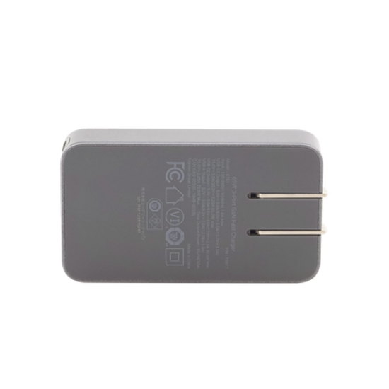 Cargador Ultra Slim 65W Nexode Pro| Diseño de Pared Plano | 3 Puertos de Carga Rápida | 2 USB-C | 1 USB-A | Tecnología GaNInfinity | PD3.1 de 65W / QC4.0 | Tecnología de Protección Térmica | Optimiza la Carga | Ca