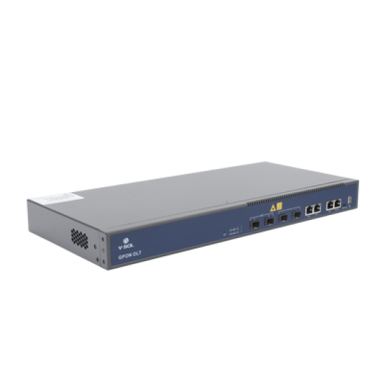 OLT de 2 puertos GPON + 4 puertos Uplink (2 puertos Gigabit Ethernet + 2 puerto SFP/SFP+) , hasta 256 ONUS