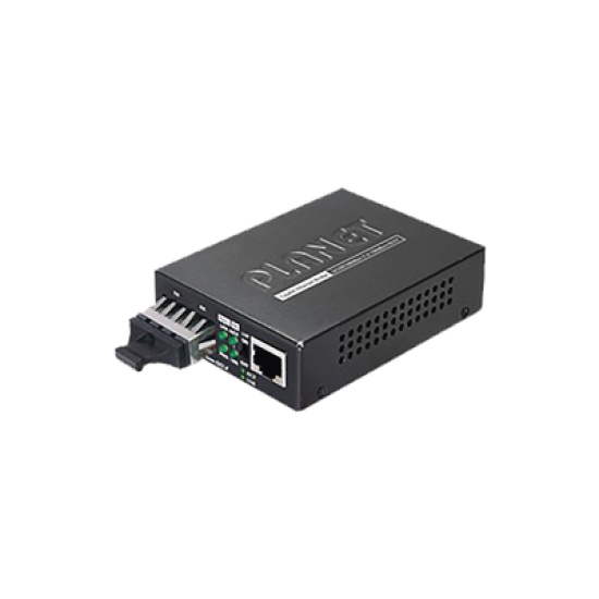 Convertidor de medios 1000 Mbps UTP/fibra óptica Mono-Modo hasta 20 Km, conector SC