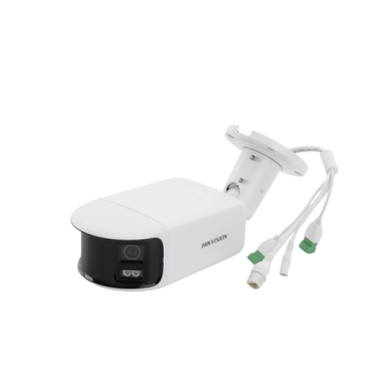 [ PROTECCIÓN ACTIVA ] Bala IP Panorámica 8 Megapixel (4K) / 2 Lentes 4 mm (180°) / Imagen a Color 24/7 (ColorVu) / PoE / WDR 130° / IP67 / ACUSENSE / Luz Estroboscópica y Alarma Audible / 40 mts Luz Blanca / Micro SD
