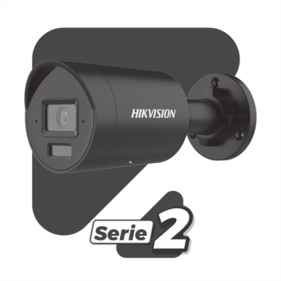 [Dual Light + 2 Micrófonos Integrados] Bala IP 4 Megapixel / Color Negro / Lente 2.8 mm / 40 mts Luz Blanca + 40 mts IR / ACUSENSE / Exterior IP67 / WDR 120 dB / PoE / ONVIF / Micro SD / Metal / ACUSEARCH