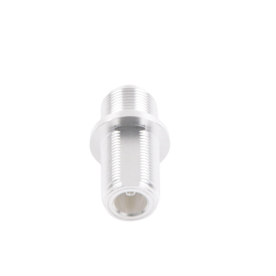 Adaptador Doble N Hembra para Chasis de Montaje Frontal en Doble D Plano y Cuerpo Plateado.