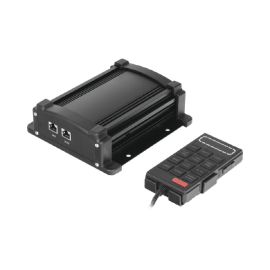 Sirena Vehicular de 100W de Potencia Con Controlador Unimando, Micrófono, Control de Tonos y Patrones de destello de Barras de Luces Serie X67 / X75