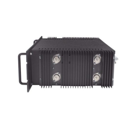 Fuente de poder 13.8Vcc, 50A, lineal regulada con circuito cargador de baterías, medidores, para instalación en rack
