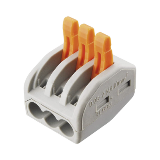 Conector Compacto para 1 Cable de Entrada 2 Cables de Salida / Cables Compatibles 12AWG-28AWG