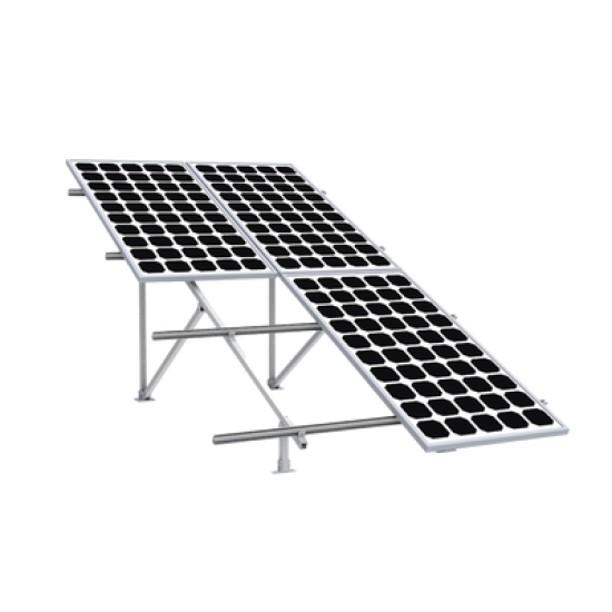 Montaje para Panel Solar 2X2, Riel 5 de 2700mm para Módulos con Espesor de 30-35mm, Vel. de Viento Máx. 136km/h