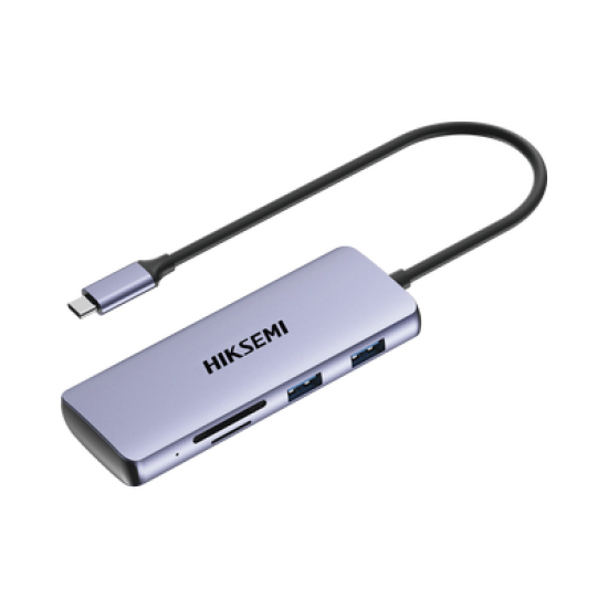Hub (Adaptador) USB - C / 8 en 1 / 1 Salida HDMI (4K) / 1 Salida USB 2.0 / 3 Salidas USB 3.0 / 1 Salida SD (Memoria SD) / 1 Salida TF (Micro SD) / 1 Entrada USB - C (Carga Rapida / 100 Watts)