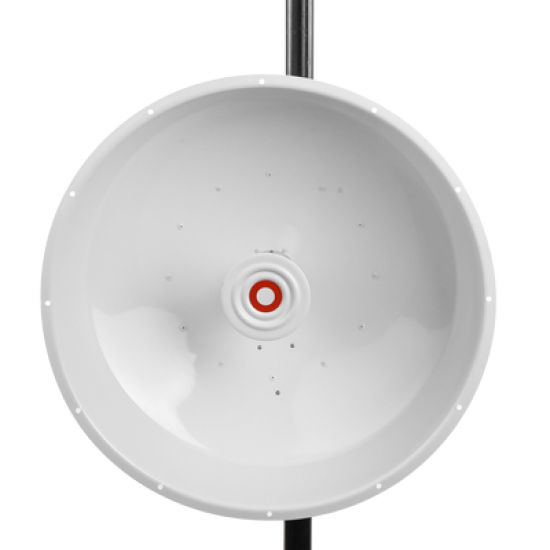 Antena direccional de alta resistencia, Ganancia 30 dBi, (4.9 -6.4 GHz), Plato hondo para mayor inmunidad al ruido, Conectores N-Hembra, Montaje incluido.