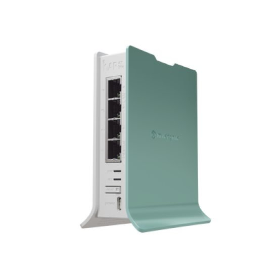 (hAP ax lite) Router WiFi 2.4 Gen6 802.11b/g/n/ax 160mW de potencia, 4 puertos Gigabit