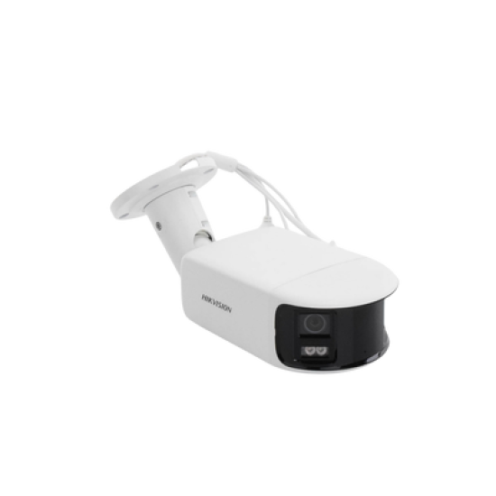 [ PROTECCIÓN ACTIVA ] Bala IP Panorámica 8 Megapixel (4K) / 2 Lentes 4 mm (180°) / Imagen a Color 24/7 (ColorVu) / PoE / WDR 130° / IP67 / ACUSENSE / Luz Estroboscópica y Alarma Audible / 40 mts Luz Blanca / Micro SD